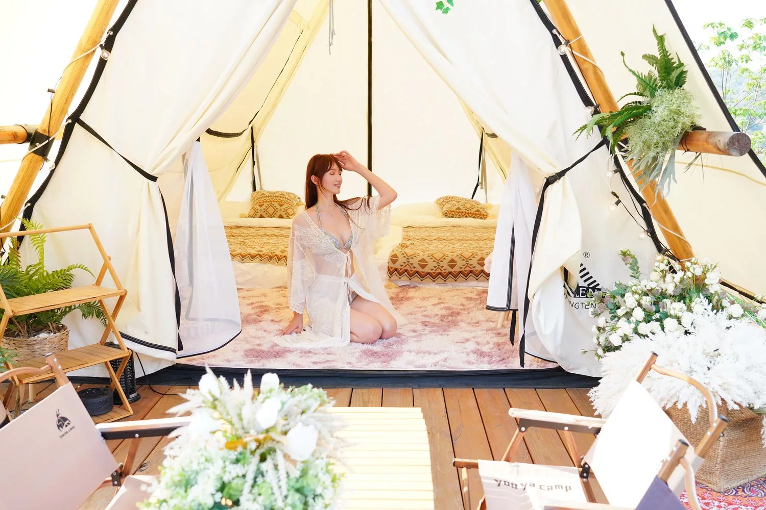 【叢林開始輕奢懶人露營glamping】苗栗懶人露營一泊四食網美泳池漂浮早餐，森林系帳篷IG打卡點! @混血珊莎的奇幻旅程