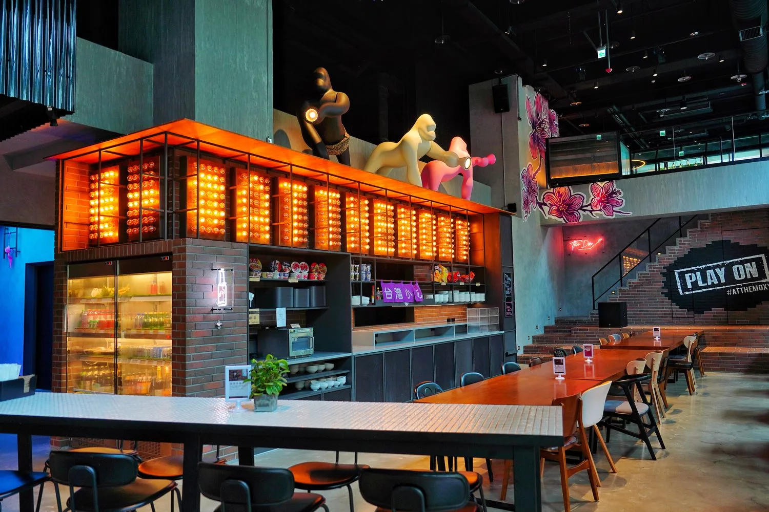 【台中豐邑moxy酒店早餐】中西式早餐台灣小吃，潮流大廳享用美味早餐! @混血珊莎的奇幻旅程