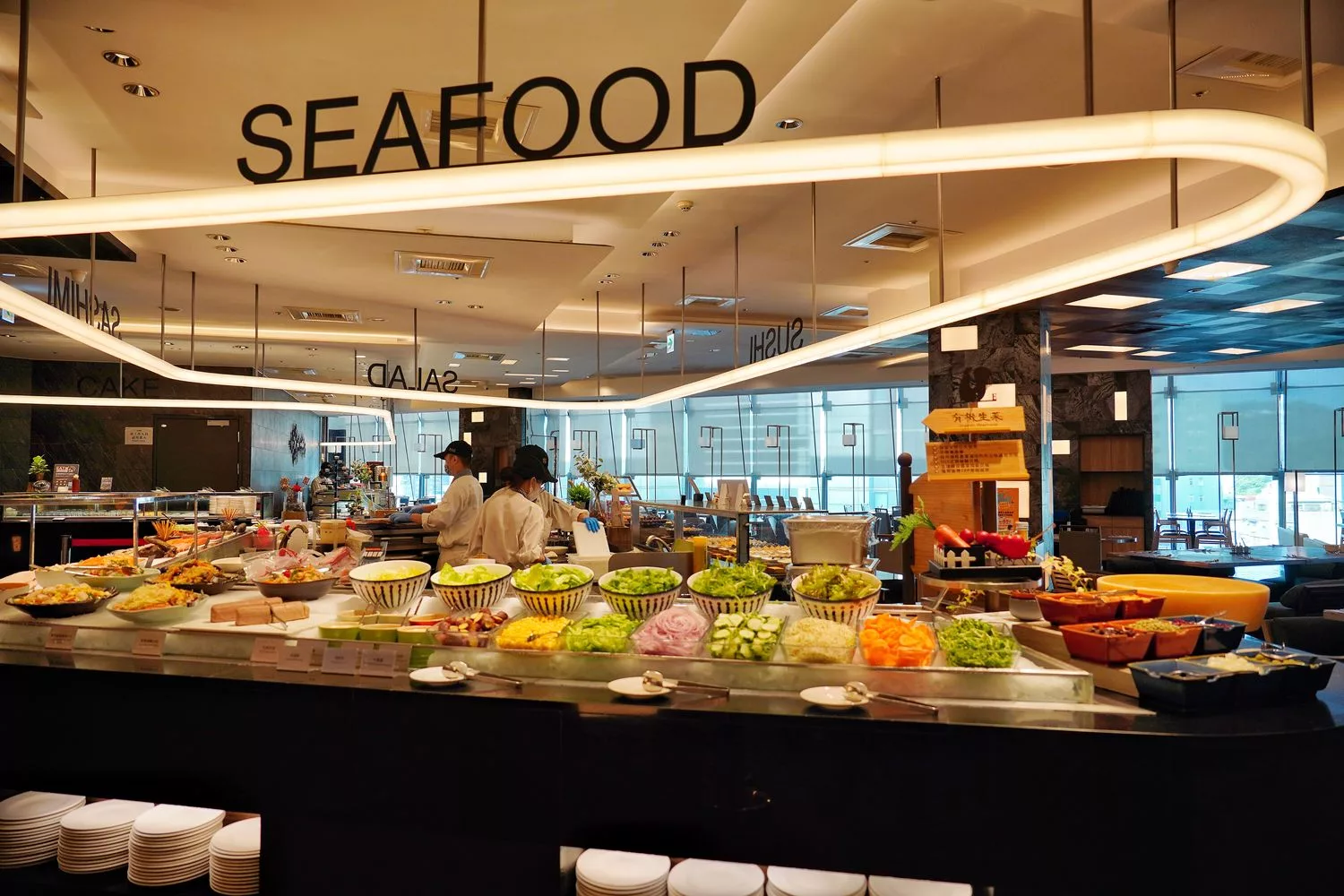 【漢來海港餐廳】漢來海港天母店，超人氣吃到飽，必吃菜色價位優惠分享! @混血珊莎的奇幻旅程