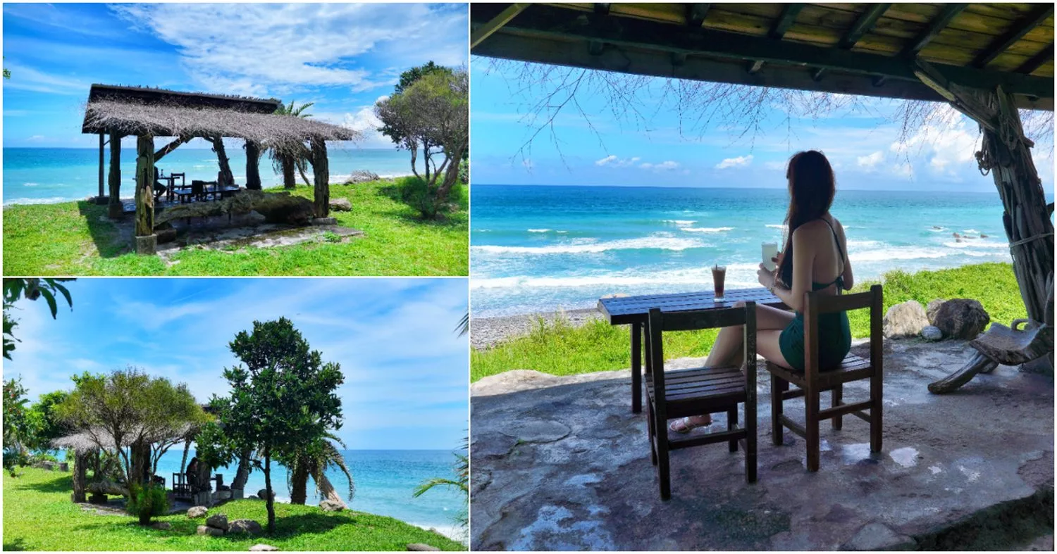 【花蓮海邊咖啡廳】花蓮海浪cafe，隱藏版醉人海景第一排! @混血珊莎的奇幻旅程