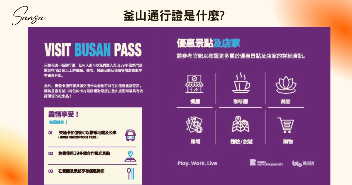 釜山通行證｜VISIT BUSAN PASS免費景點 48 小時實玩攻略! @混血珊莎的奇幻旅程