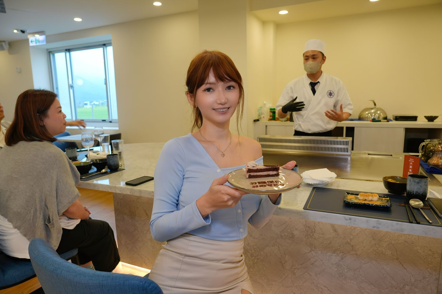 明水然・樂宜蘭礁溪｜宜蘭慶生聚餐首選 1600 元起頂級日式無菜單鐵板燒，活龍蝦、日本和牛、干貝通通有! @混血珊莎的奇幻旅程