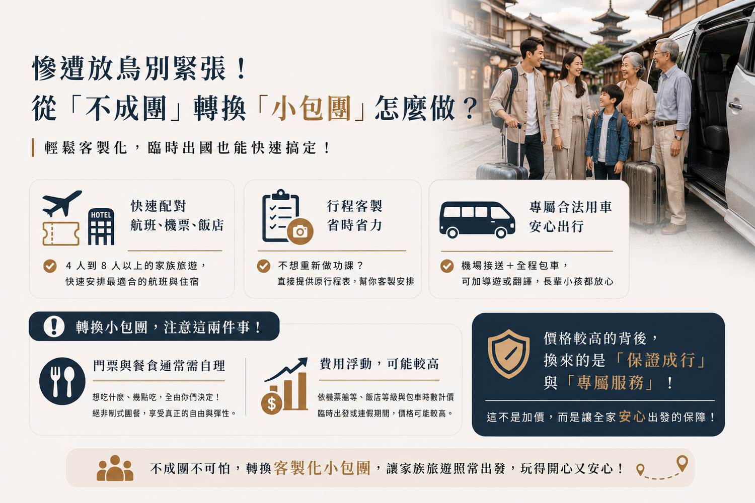 旅行社不成團怎麼辦?假都請好了只能認賠嗎?家族旅遊新解方! @混血珊莎的奇幻旅程
