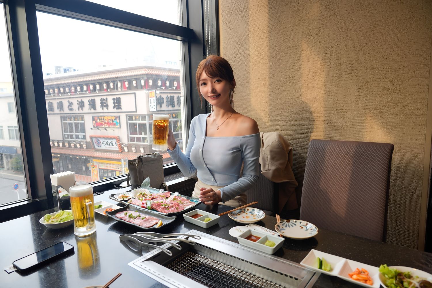 【沖繩燒肉推薦】燒肉本部牧場 國際通店｜人氣必吃Yambaru和牛海陸套餐! @混血珊莎的奇幻旅程