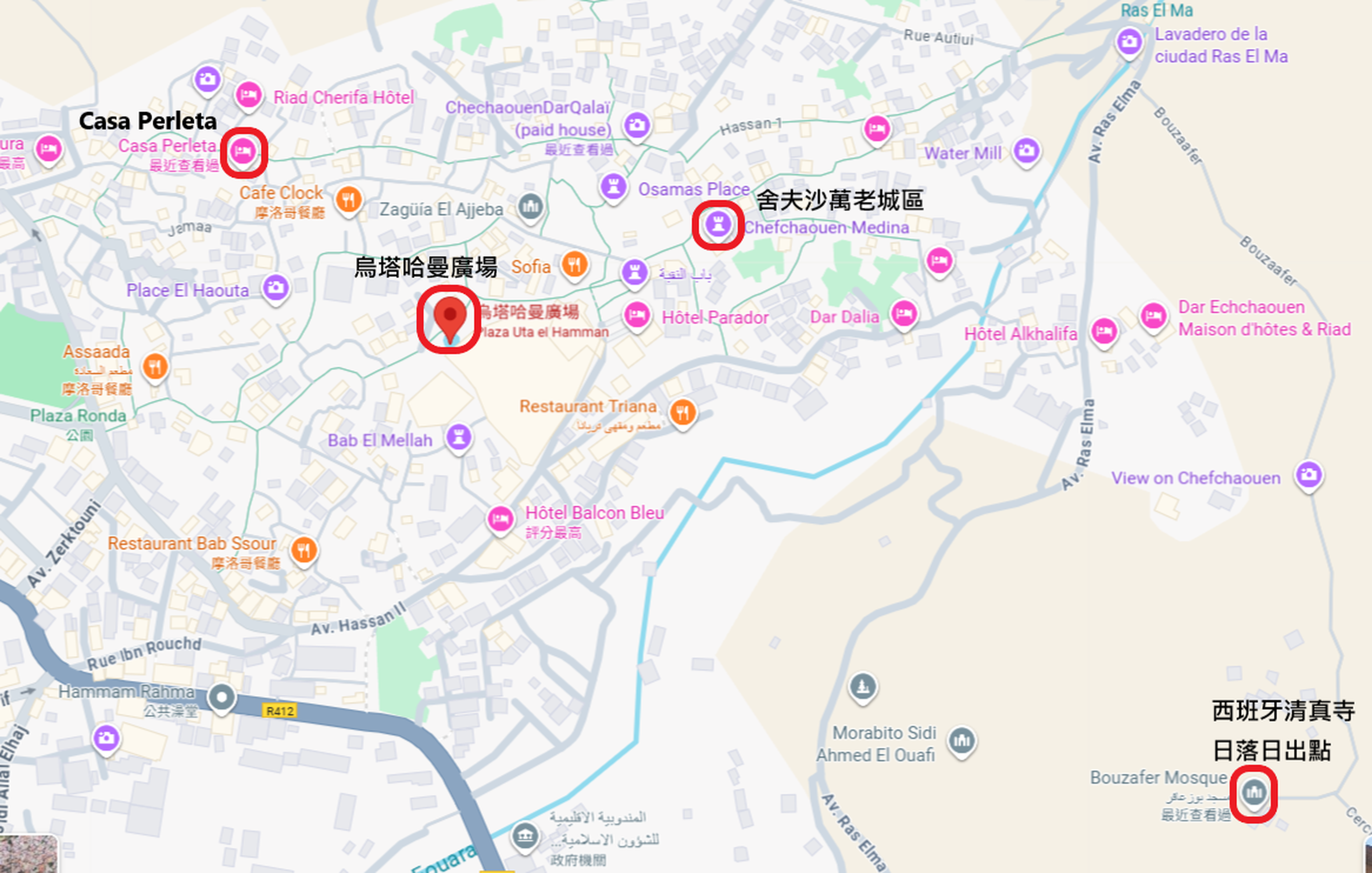 【摩洛哥旅遊】舍夫沙萬Chefchaouen：藍色山城景點推薦、交通住宿攻略 @混血珊莎的奇幻旅程
