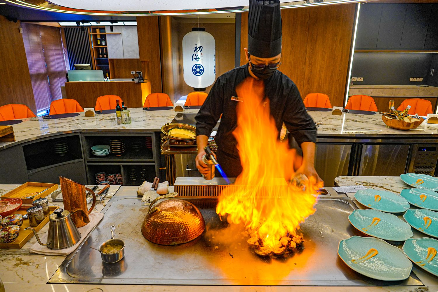 初海和牛鐵板燒｜台北鐵板燒新天花板，$1680 起 14 品奢華饗宴+震撼火焰秀! @混血珊莎的奇幻旅程