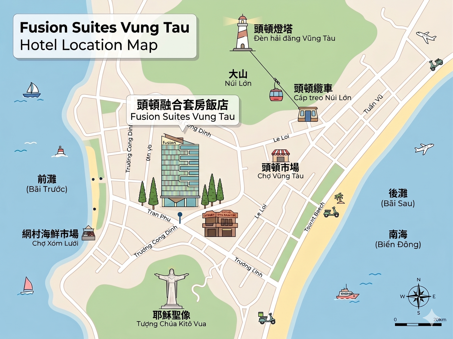 越南頭頓住宿推薦 Fusion Suites Vung Tau|絕美頂樓無邊際泳池，胡志明近郊海景渡假天堂! @混血珊莎的奇幻旅程