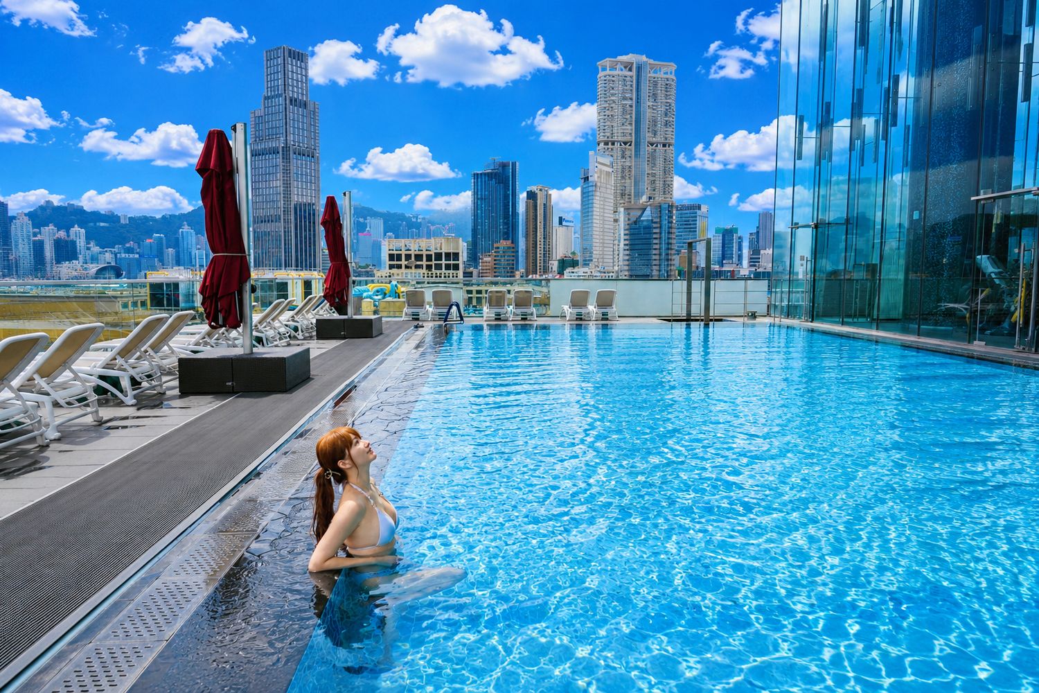 【香港住宿分享】九龍尖沙咀 Hotel ICON 唯港薈，躺看維港夜景，專屬 Lounge 尊榮享受! @混血珊莎的奇幻旅程