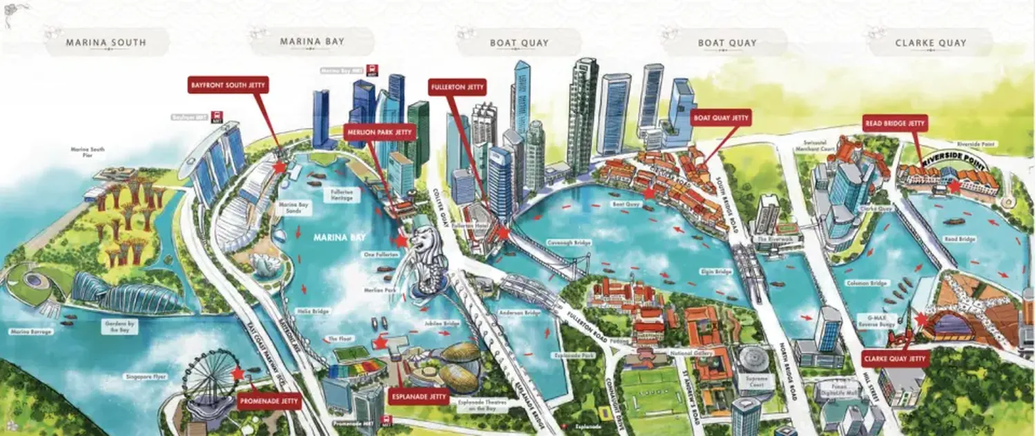 【新加坡景點】克拉碼頭遊船體驗｜40分鐘賞遍金沙酒店、魚尾獅、濱海灣絕美夜景! @混血珊莎的奇幻旅程