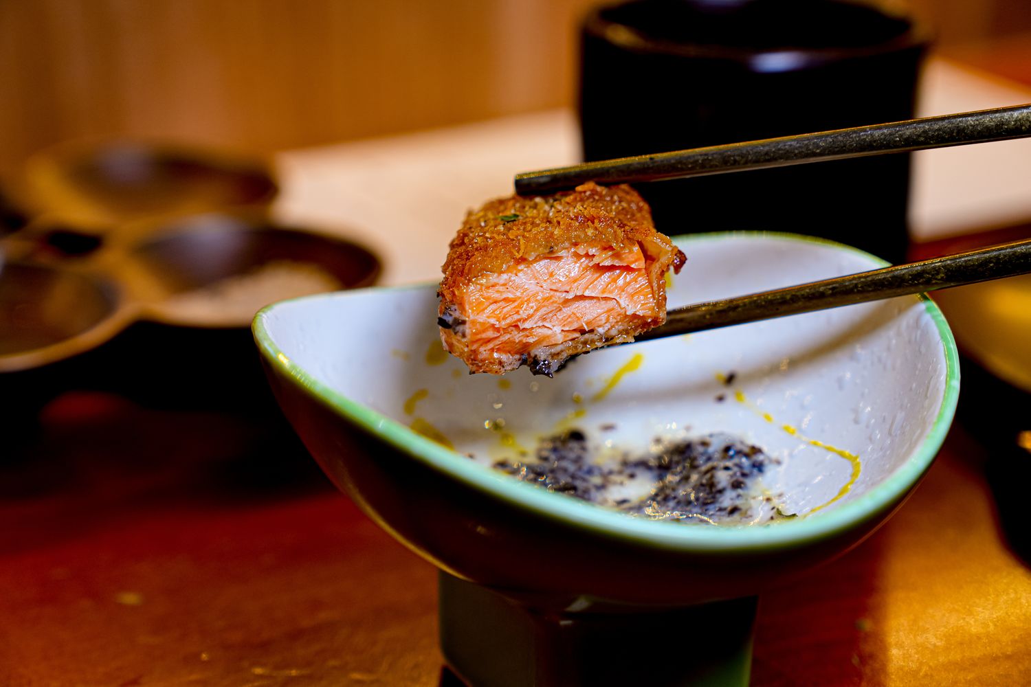 【勝天 天婦羅串揚】輕奢板前料理!品嚐21道板前現流海鮮炸物，中山區必吃美食推薦 @混血珊莎的奇幻旅程