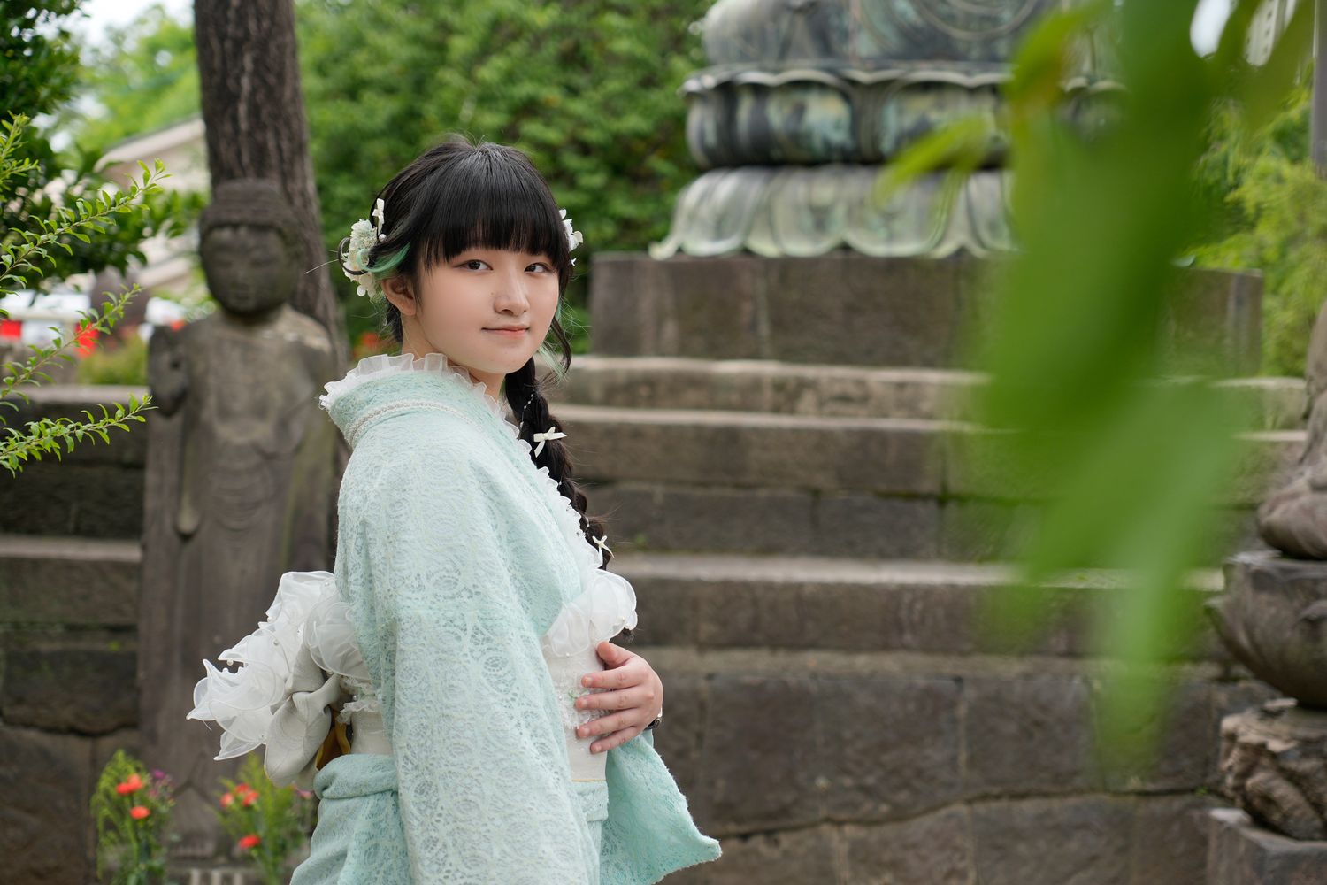 東京和服租借|蕾絲和服漫步雷門!江戶和裝工房雅-淺草站前店(含妝髮攝影/中文服務) @混血珊莎的奇幻旅程