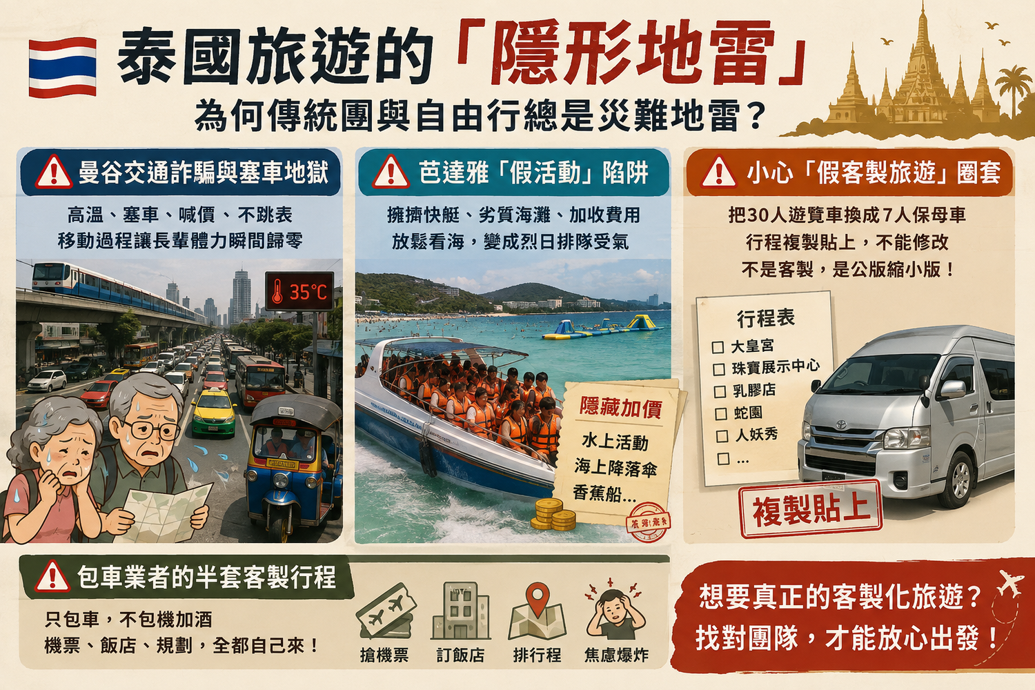 泰國包團怎麼找?小心旅行社陷阱！曼谷/芭達雅客製化旅遊輕鬆玩! @混血珊莎的奇幻旅程