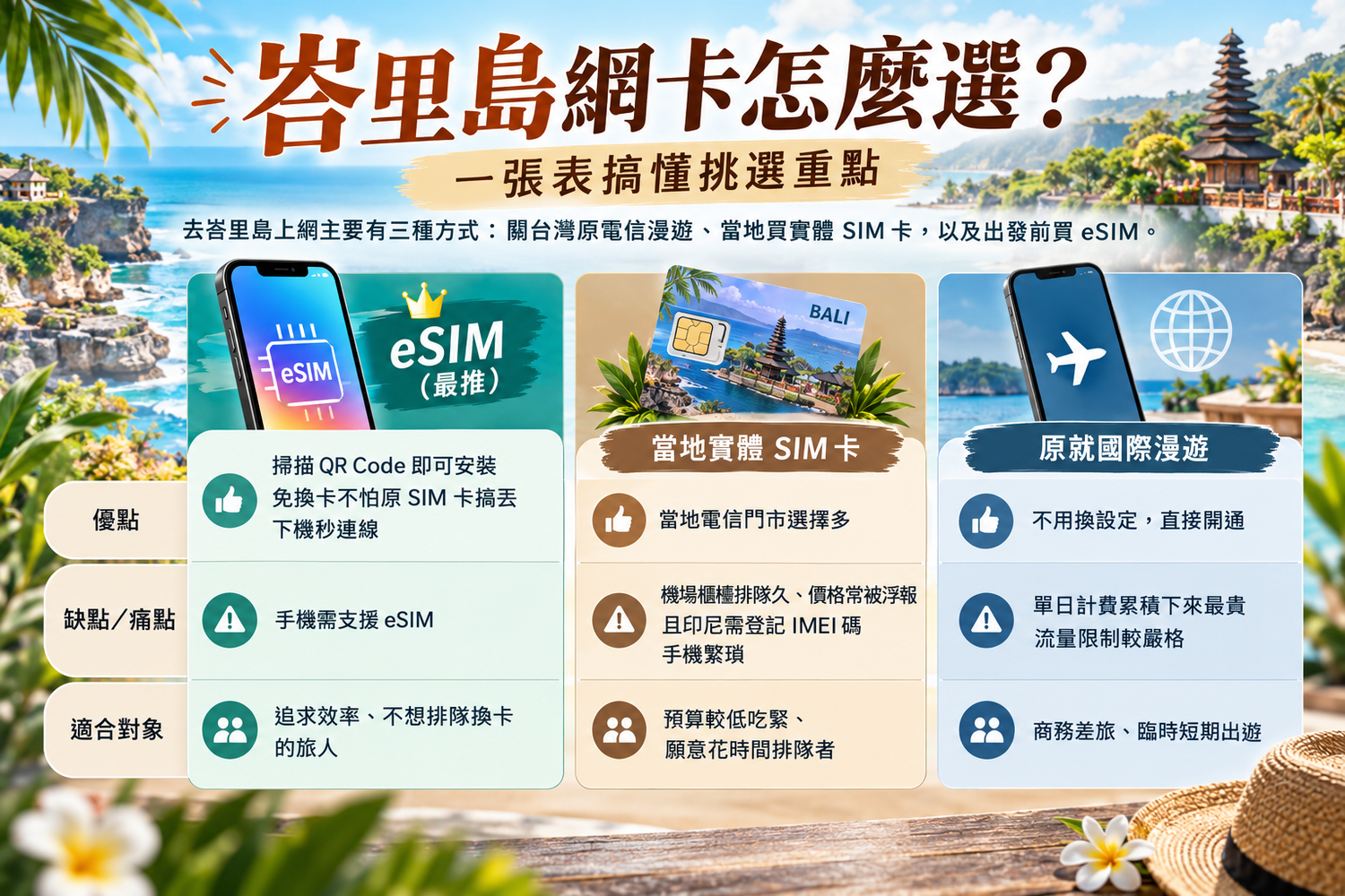 【峇里島網卡推薦】出國不換卡!實測亞洲多國 5G eSIM：大流量，叫車、導航、翻譯都OK! @混血珊莎的奇幻旅程