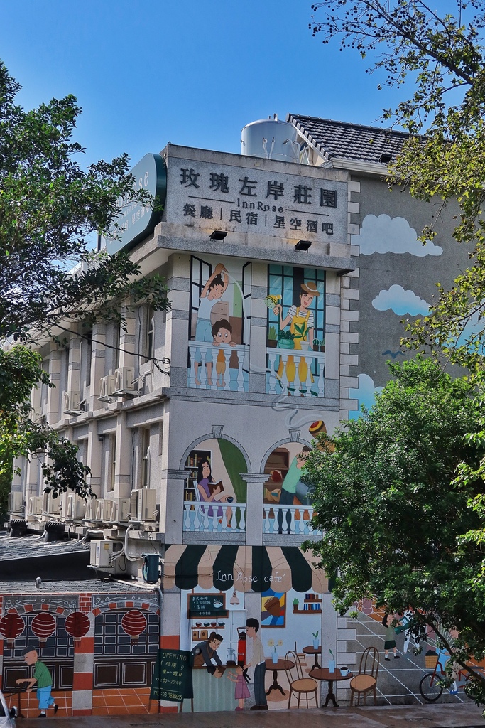【大溪住宿】玫瑰左岸莊園InnRose，4人房型附設景觀陽台，飽覽超美河景第一排! @混血珊莎的奇幻旅程