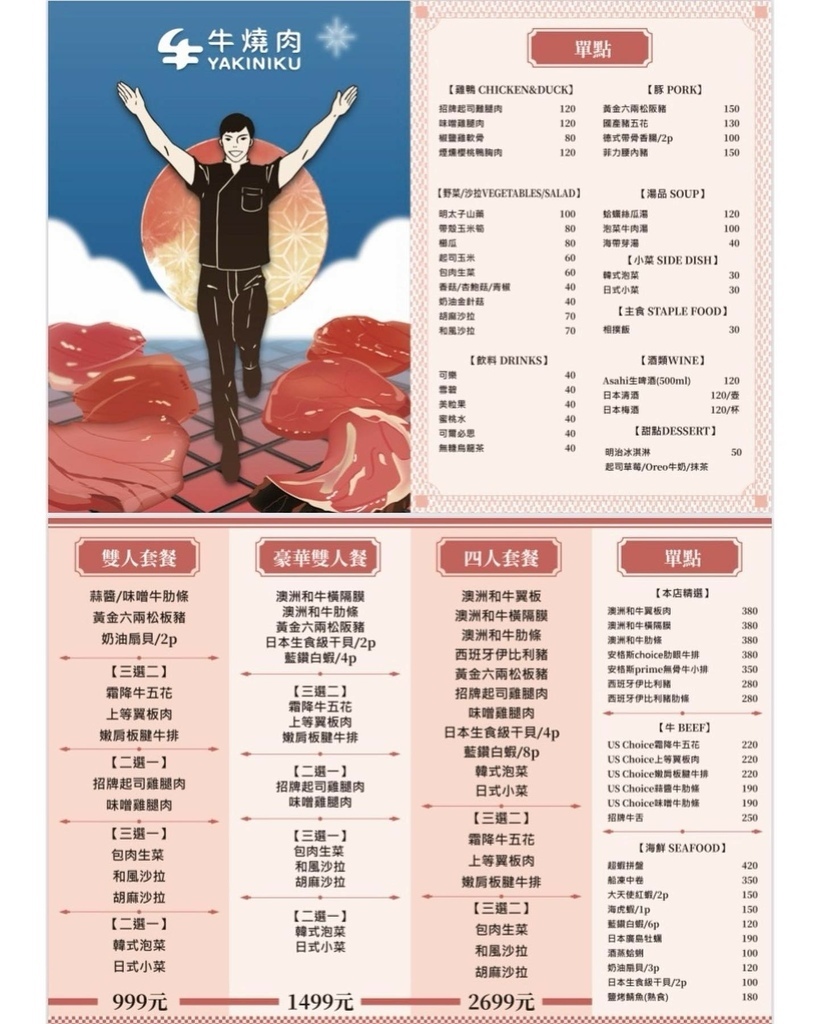 【新店燒肉】牛燒肉Yakiniku，和牛套餐，有多種特色調酒，價格千元有找! @混血珊莎的奇幻旅程