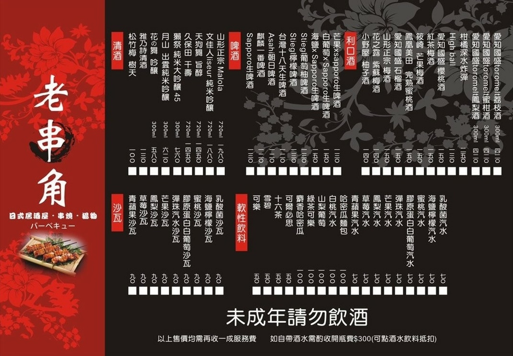 【板橋居酒屋】老串角居酒屋江翠店，網評4.9星破萬評論，必吃銷魂蔥鹽牛舌，招牌午仔魚一夜干! @混血珊莎的奇幻旅程